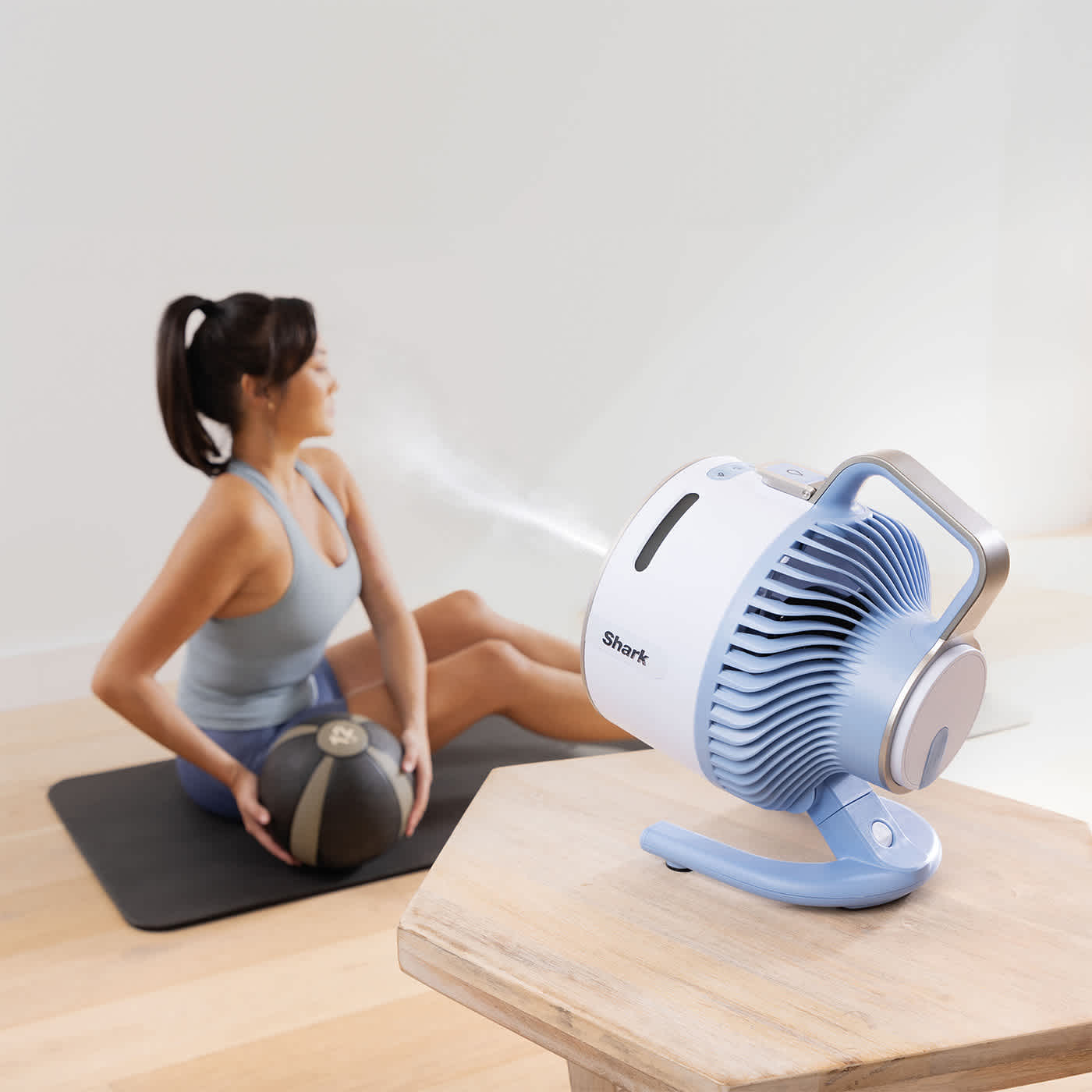 Misting cooling during a workout